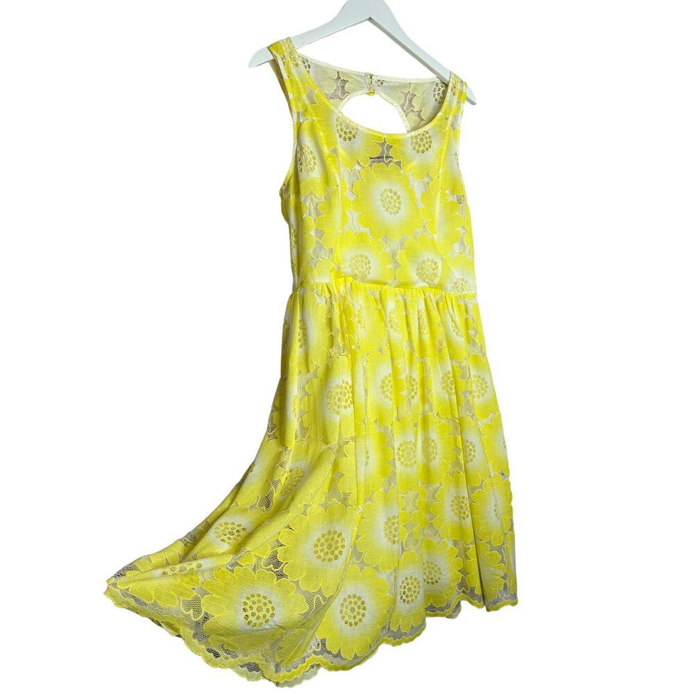 Tracy Reese Yellow Lace Midi Dress - Picture 5 of 10